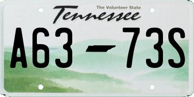 TN license plate A6373S