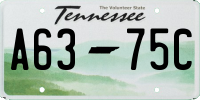 TN license plate A6375C