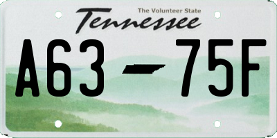 TN license plate A6375F