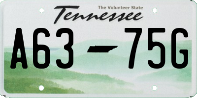 TN license plate A6375G