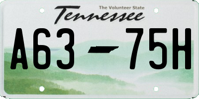 TN license plate A6375H