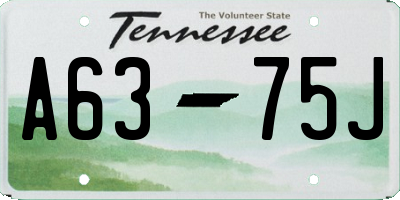 TN license plate A6375J