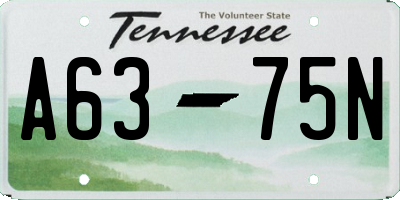 TN license plate A6375N