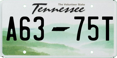 TN license plate A6375T
