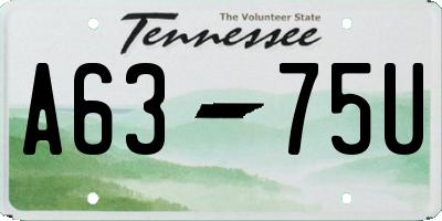 TN license plate A6375U