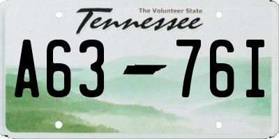TN license plate A6376I