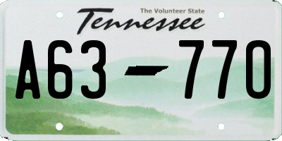 TN license plate A6377O