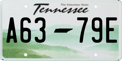 TN license plate A6379E