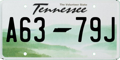 TN license plate A6379J