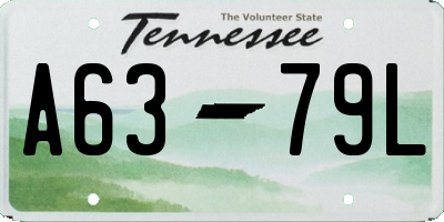TN license plate A6379L