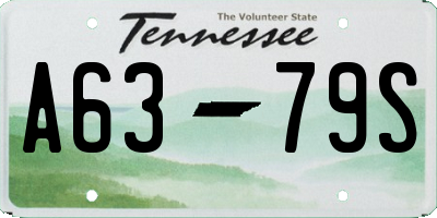 TN license plate A6379S