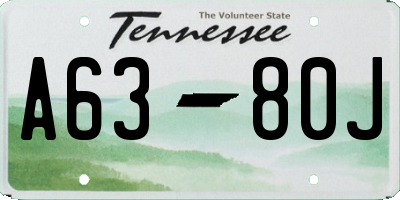 TN license plate A6380J