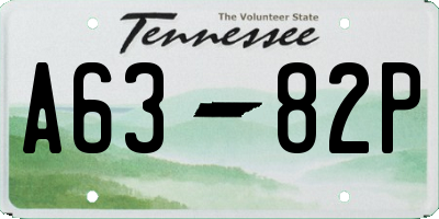TN license plate A6382P