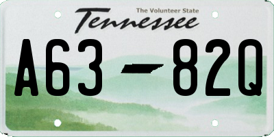 TN license plate A6382Q