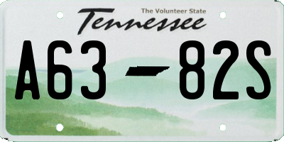 TN license plate A6382S