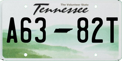 TN license plate A6382T