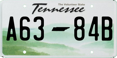 TN license plate A6384B