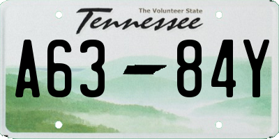 TN license plate A6384Y
