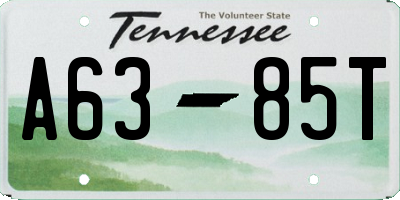 TN license plate A6385T