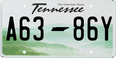 TN license plate A6386Y