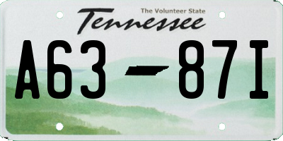 TN license plate A6387I
