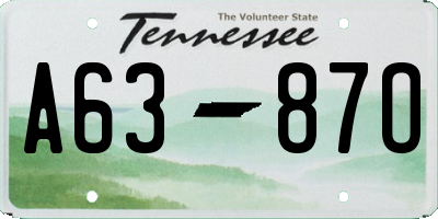 TN license plate A6387O