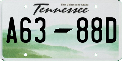 TN license plate A6388D