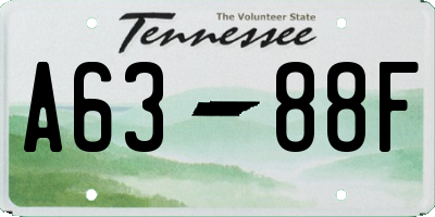 TN license plate A6388F