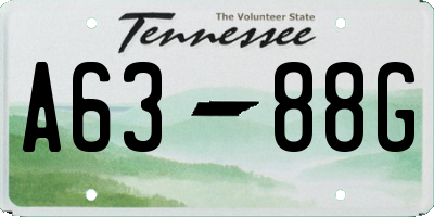 TN license plate A6388G