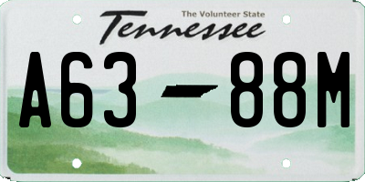 TN license plate A6388M