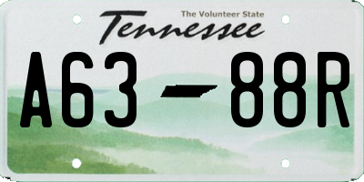 TN license plate A6388R