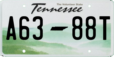 TN license plate A6388T