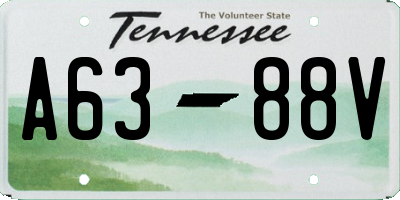 TN license plate A6388V