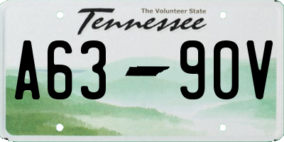 TN license plate A6390V