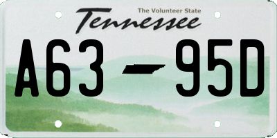 TN license plate A6395D