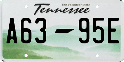 TN license plate A6395E
