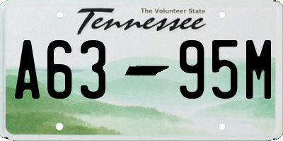 TN license plate A6395M