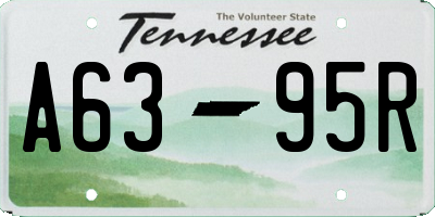TN license plate A6395R