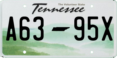 TN license plate A6395X