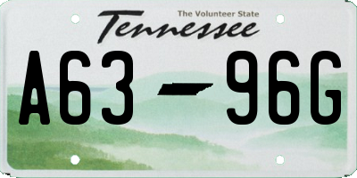 TN license plate A6396G