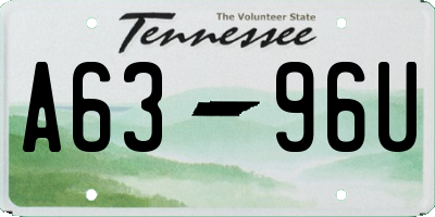 TN license plate A6396U