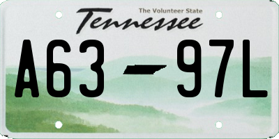 TN license plate A6397L