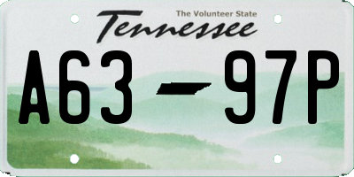 TN license plate A6397P