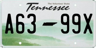 TN license plate A6399X