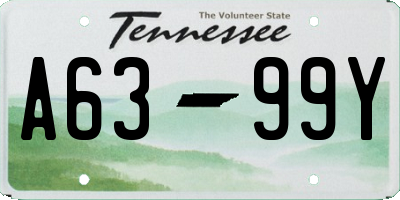 TN license plate A6399Y