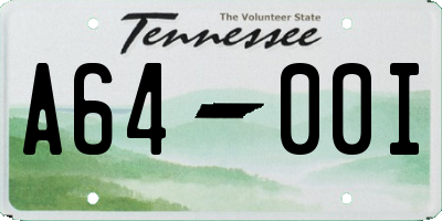 TN license plate A6400I