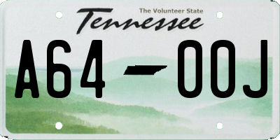 TN license plate A6400J