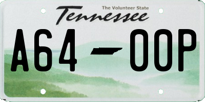 TN license plate A6400P