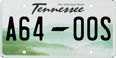 TN license plate A6400S