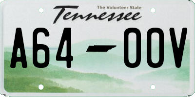 TN license plate A6400V